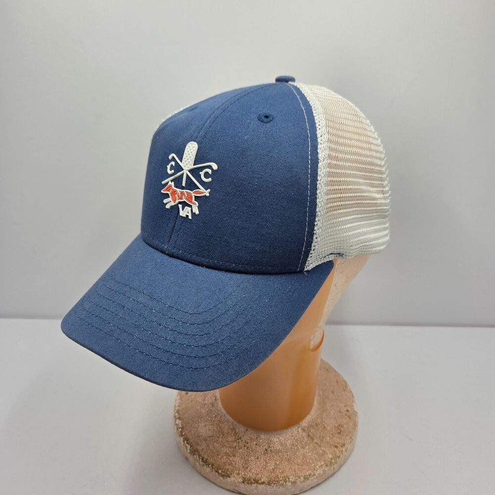 Country Club of Virginia Hat Imperial Snapback Golf Trucker Cap CCVA Blue Mesh